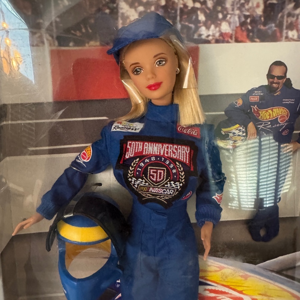 New NASCAR 50th Anniversary Barbie Doll, 1998